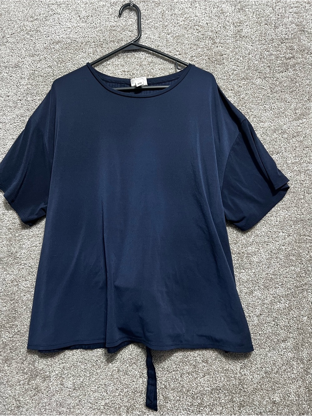 Ava & Viv Woman’s Blue Tie Back Blouse short Sleeve top Size 2X